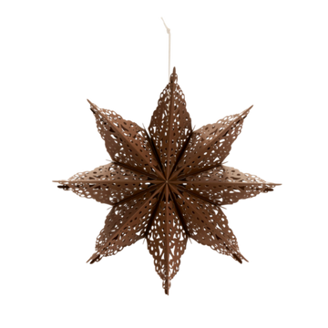 Brown christmas star decoration