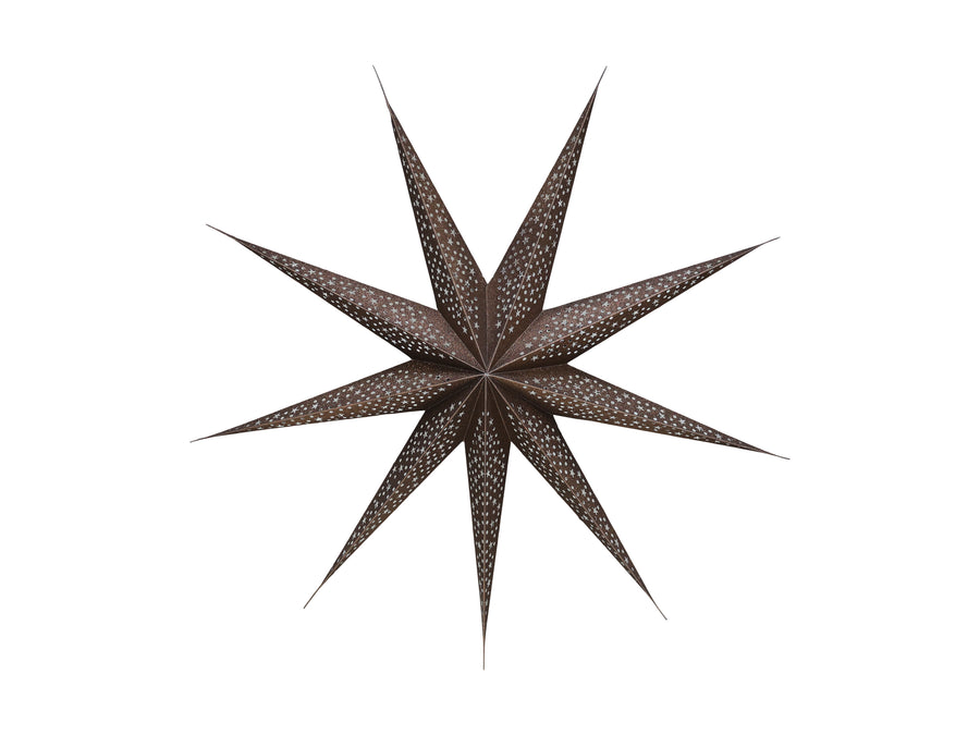 Brown paper star christmas decor