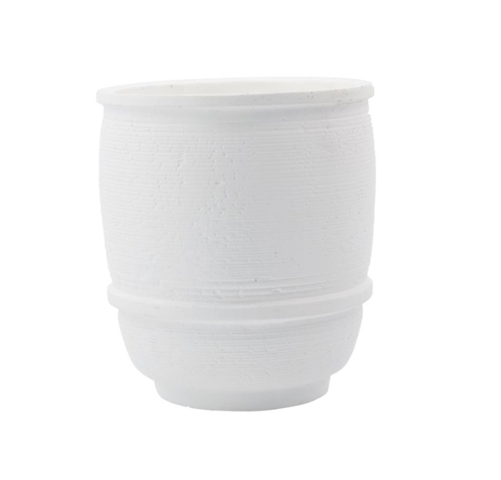 white plant pot