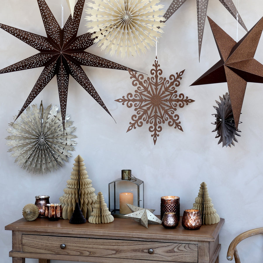 Paper Snowflake Brown 25cm