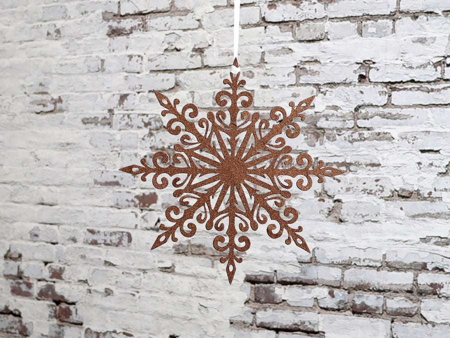 brown snowflake decoration