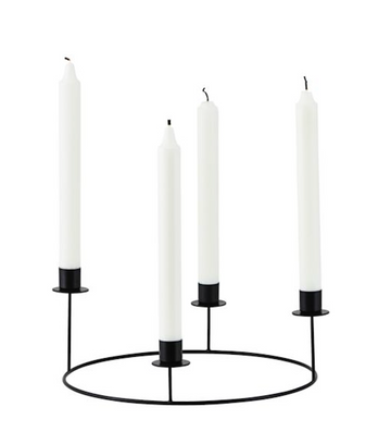 black ring candle holder