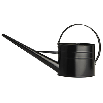 black metal watering can