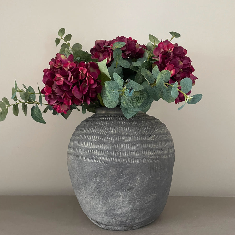 large grey vase