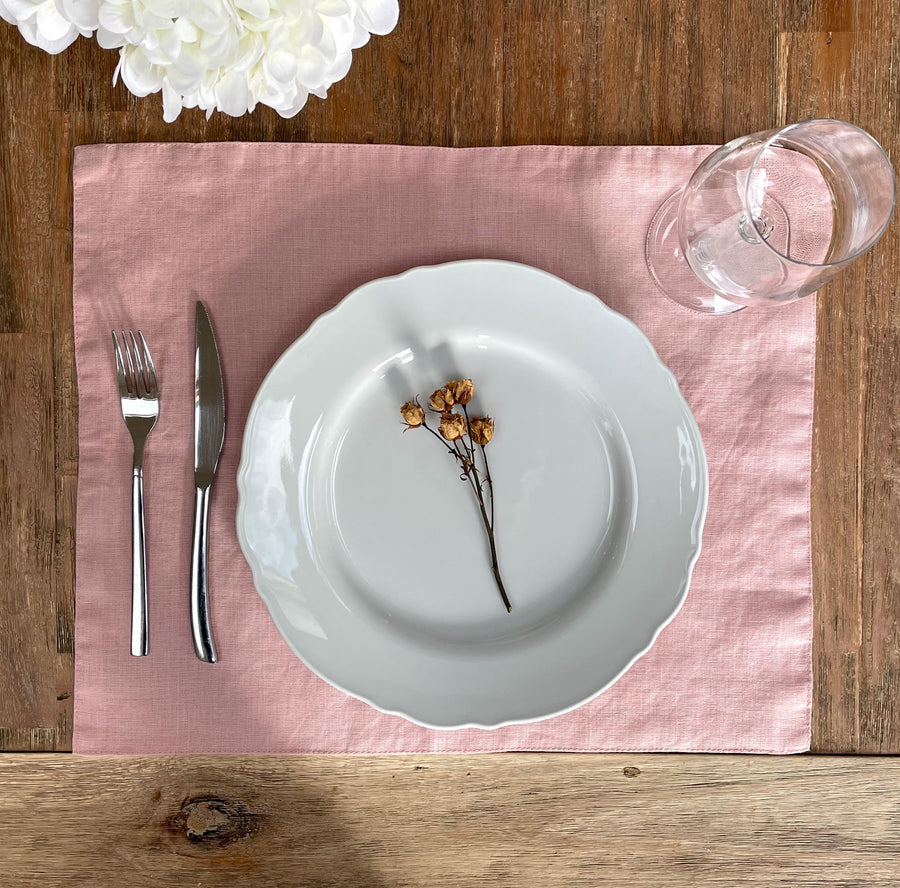 light pink placemat