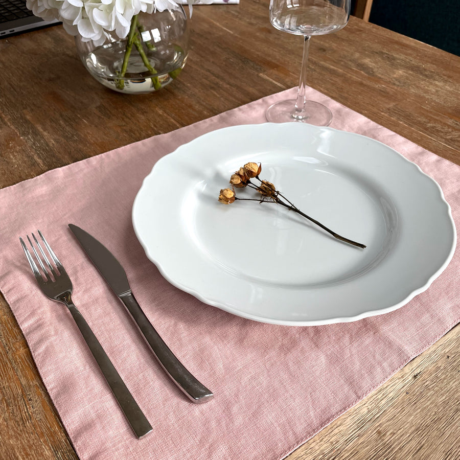 light pink placemat