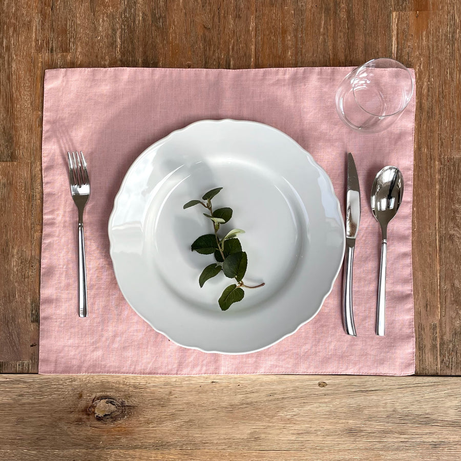 light pink placemat