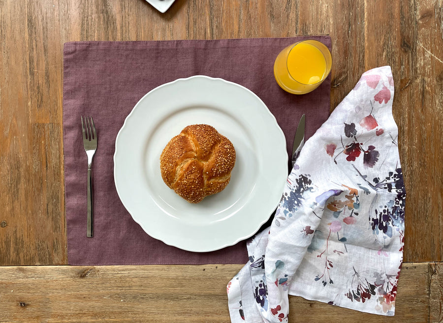 flower print napkin