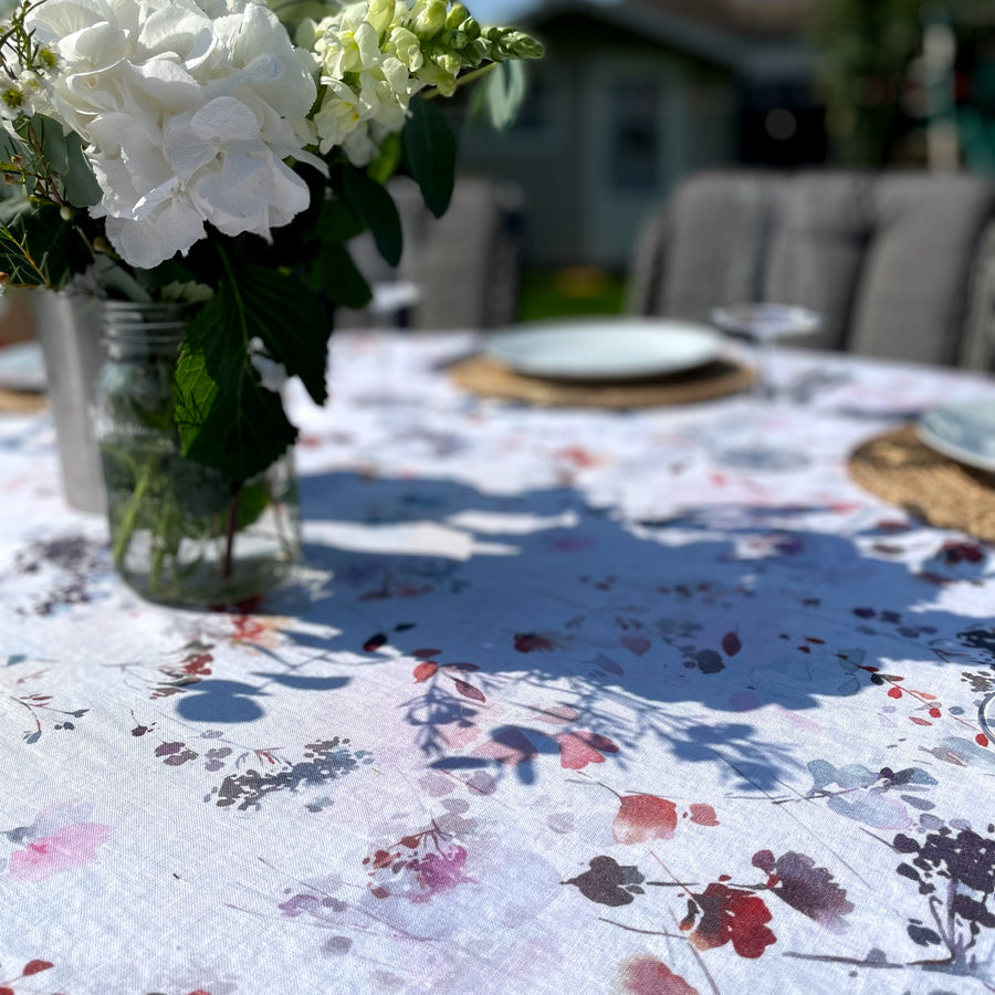 flower print tablecloth