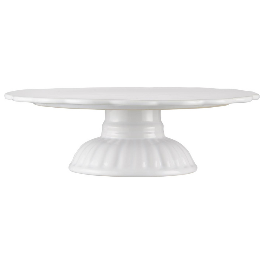white cake stand