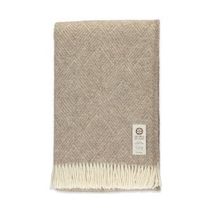 Brown and cream blanket or throw