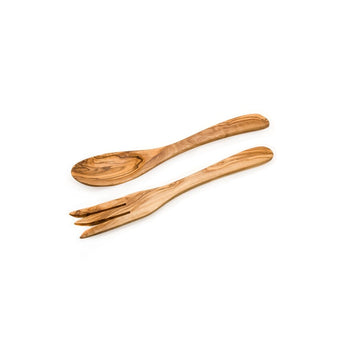 Olive Wood Parisienne Salad Server 2 Pieces (S)